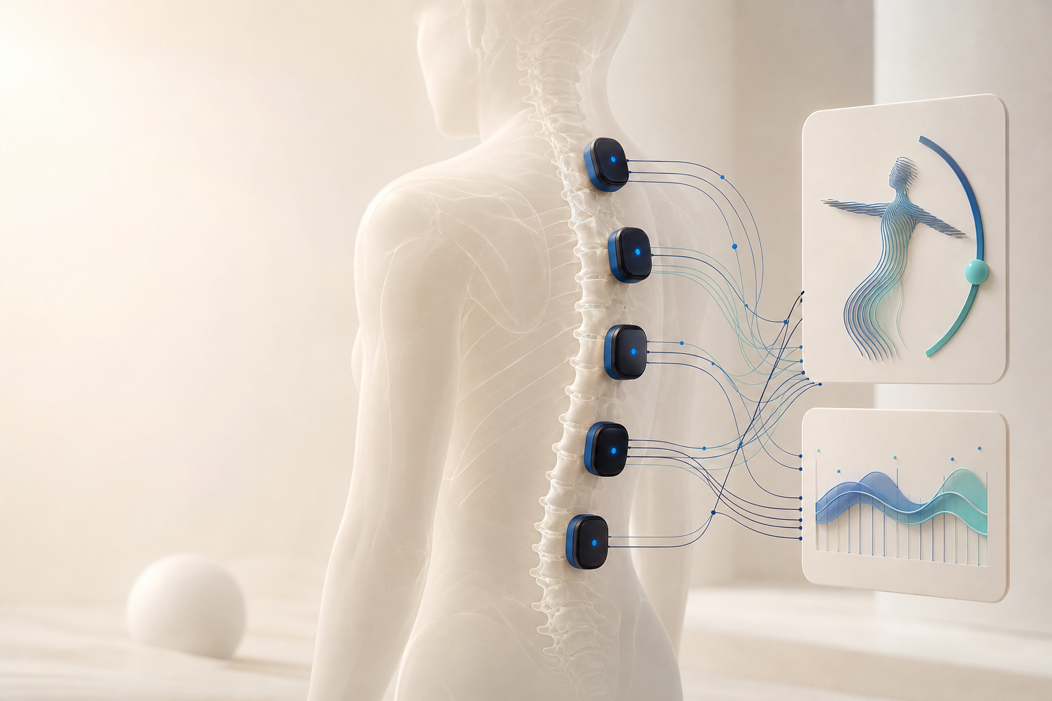 Uspine multi-sensor posture system visual